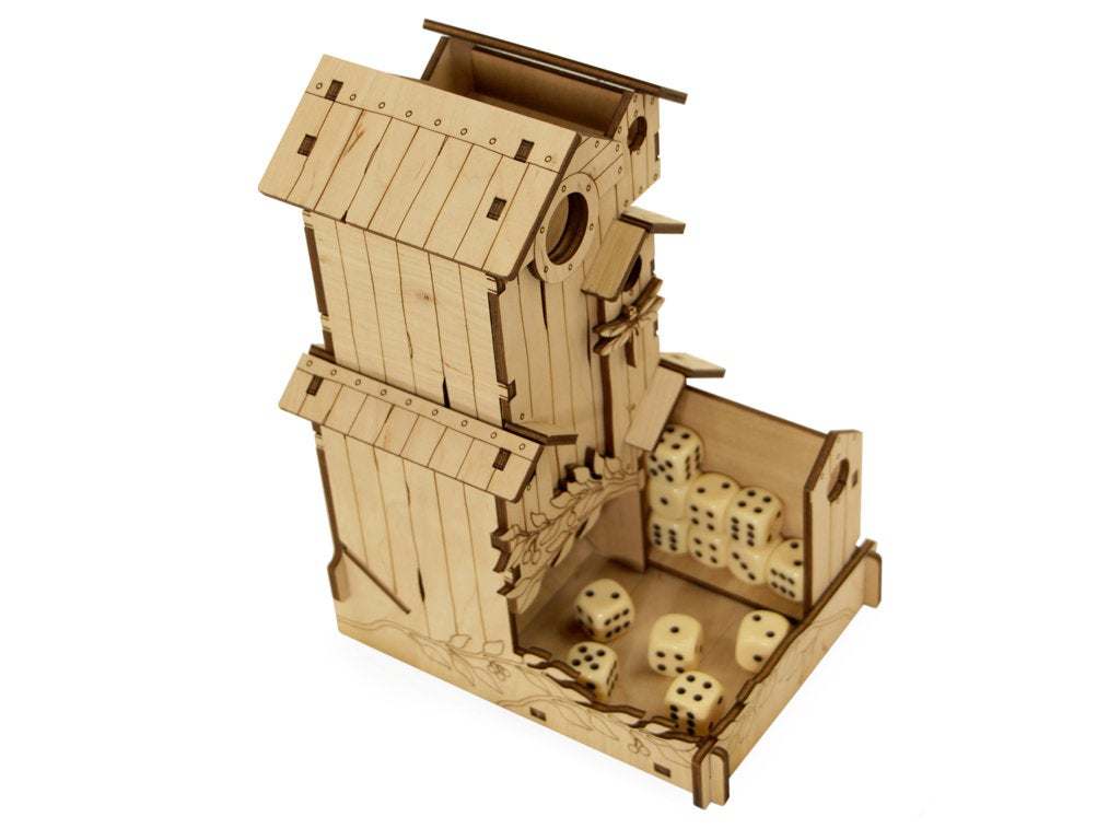 Башня для кубиков с выдвижным отсеком